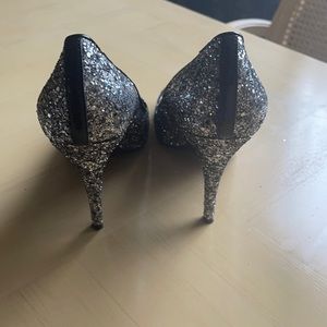 J.Crew silver cage heel shoes